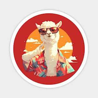 cool llama Magnet